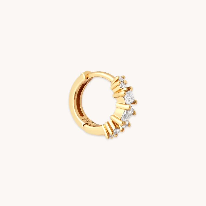 Shop Stylish Jewelry Now And Save Big Celestial Crystal 8mm Hoop in Gold