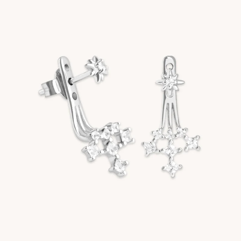 Luxury Jewelry Clearance – Shop Premium Styles Now Cosmic Star Crystal Ear Jacket in Silver
