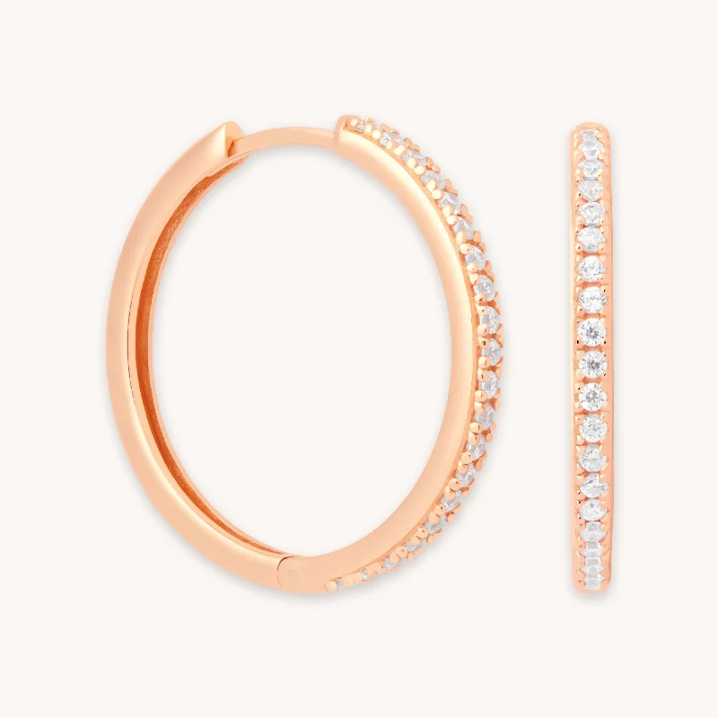 Shine Without Limits – Jewelry Sale Happening Now Essential Crystal Large Hoops in Rose Gold Shine Without Limits – Jewelry Sale Happening Now Essential Crystal Large Hoops in Rose Gold