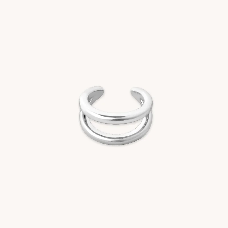 Get The Sparkle You Love At Prices You Adore Illusion Essential Ear Cuff in Silver