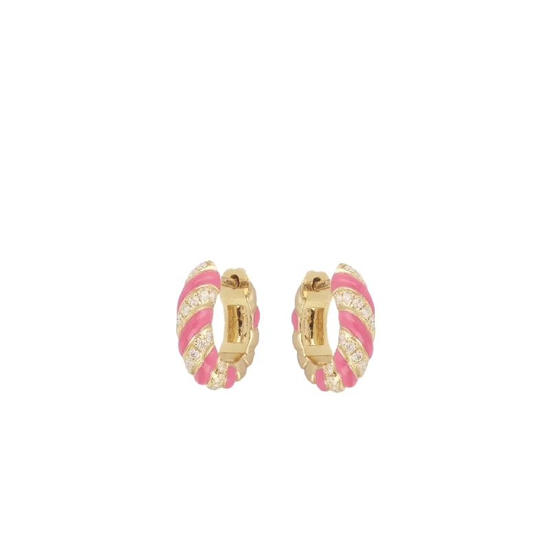 Modern Jewelry At Exclusive Discounts – Shop Today Enamel & Diamond Twisted Candy Hoop Earrings Modern Jewelry At Exclusive Discounts – Shop Today Enamel & Diamond Twisted Candy Hoop Earrings