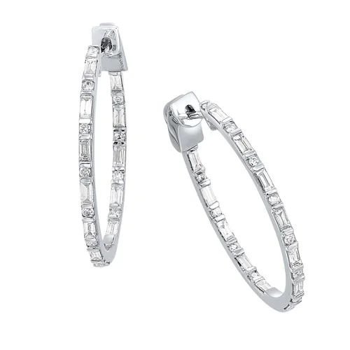 Seasonal Jewelry Deals – Elevate Your Style Diamond Inside Out Eternity Hoops in 14k White Gold (1 ctw) Seasonal Jewelry Deals – Elevate Your Style Diamond Inside Out Eternity Hoops in 14k White Gold (1 ctw)