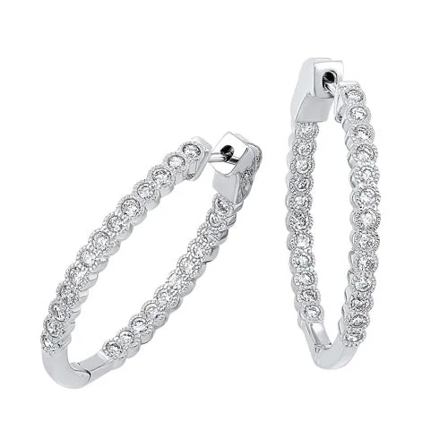 Flash Sale On Stunning Jewelry – Don't Miss Out Diamond Bubble Inside Out Hoop Earrings in 14k White Gold (1 ctw) Flash Sale On Stunning Jewelry – Don't Miss Out Diamond Bubble Inside Out Hoop Earrings in 14k White Gold (1 ctw)
