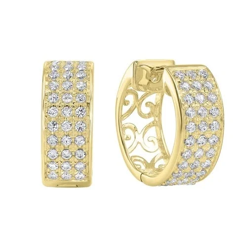 Elegant Jewelry, Exclusive Prices – Shop Now Diamond Chunky Filigree Hoop Earrings in 14k Yellow Gold (1/2ctw) Elegant Jewelry, Exclusive Prices – Shop Now Diamond Chunky Filigree Hoop Earrings in 14k Yellow Gold (1/2ctw)