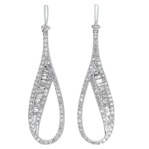 Grab Your Favorite Jewelry At The Lowest Prices Diamond Modern Elongated Oval Drop Earrings in 14k White Gold (3/4ctw) Grab Your Favorite Jewelry At The Lowest Prices Diamond Modern Elongated Oval Drop Earrings in 14k White Gold (3/4ctw)