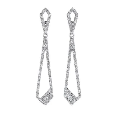 Handcrafted Jewelry Sale – Unique Designs At Low Prices Diamond Modern Geometric Dangle Earrings in 14k White Gold (¾ ctw) Handcrafted Jewelry Sale – Unique Designs At Low Prices Diamond Modern Geometric Dangle Earrings in 14k White Gold (¾ ctw)
