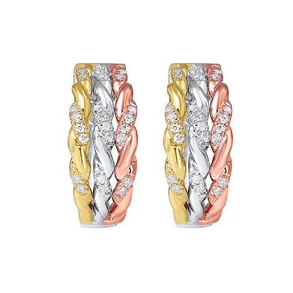 Shop Stylish Jewelry Now And Save Big 10KT WHITE YELLOW ROSE GOLD DIAMOND (1/6CTW) EARRING