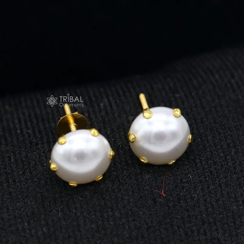 Exclusive Online Jewelry Sale – Don't Wait Exclusive round pearl 14kt yellow gold fabulous stud earring for unisex jewelry from india er182 Exclusive Online Jewelry Sale – Don't Wait Exclusive round pearl 14kt yellow gold fabulous stud earring for unisex jewelry from india er182