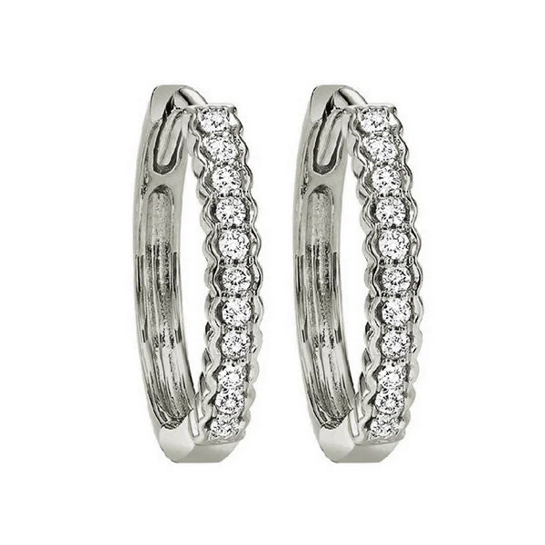 Unmissable Jewelry Clearance – Final Reductions 10KT WHITE GOLD DIAMOND (1/6CTW) EARRING
