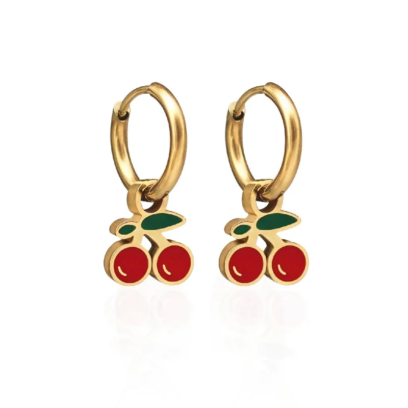 Huge Markdowns On Premium Jewelry Styles Fruit Charm Hoops