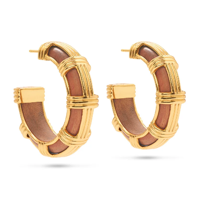 Elevate Your Jewelry Collection With Limited-Time Savings Gaia Cage Hoop Earrings - Teak Elevate Your Jewelry Collection With Limited-Time Savings Gaia Cage Hoop Earrings - Teak