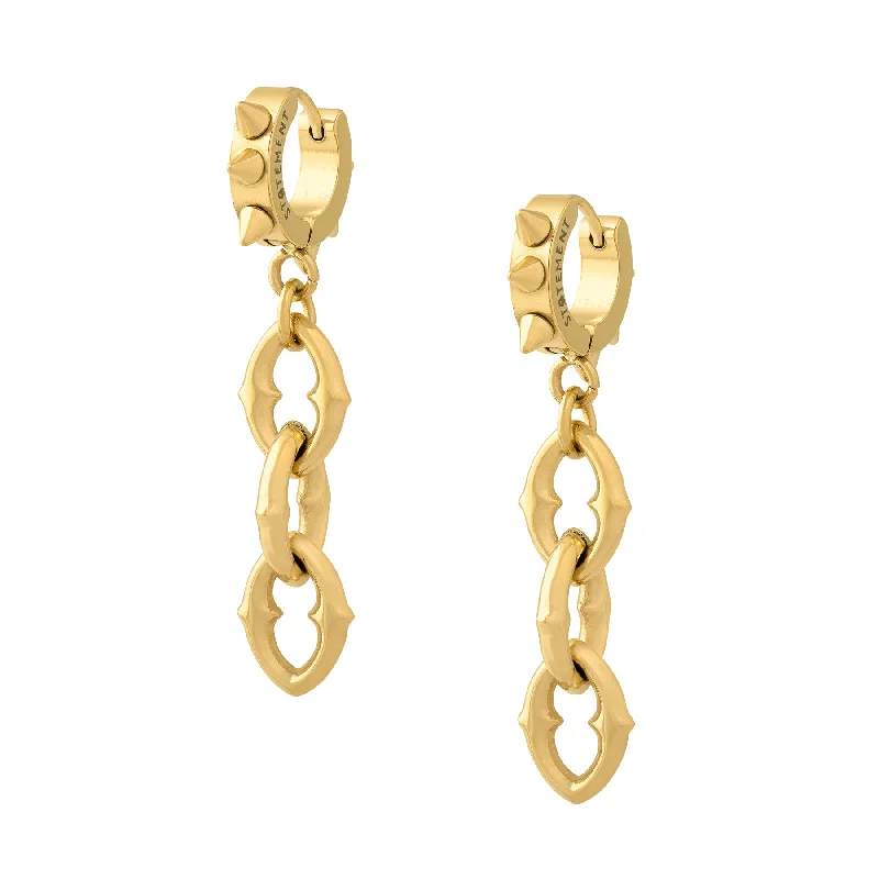 Exclusive Jewelry Offers – Shine For Less "The Cathedral" 9mm Chain Earrings (Gold)