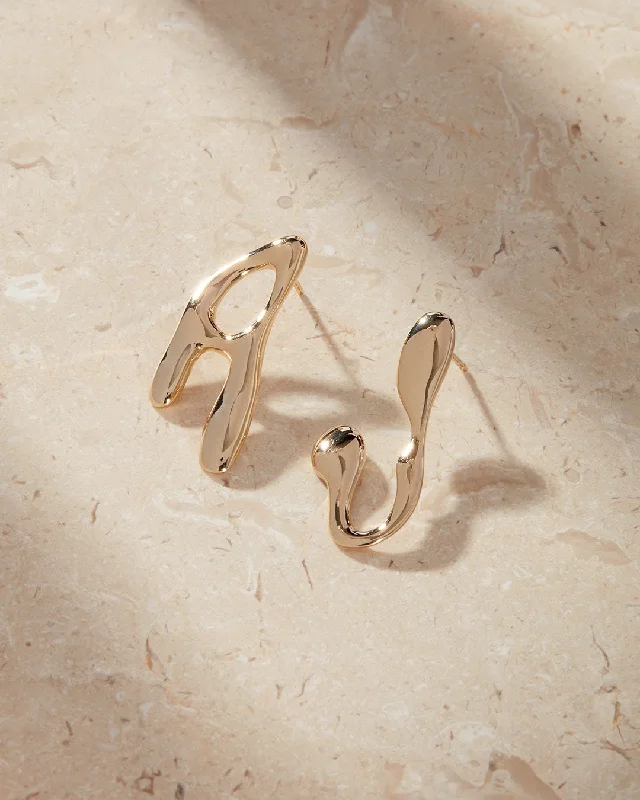 Shop Elegant Jewelry At Unbeatable Prices Goopy Letter Initial Earrings