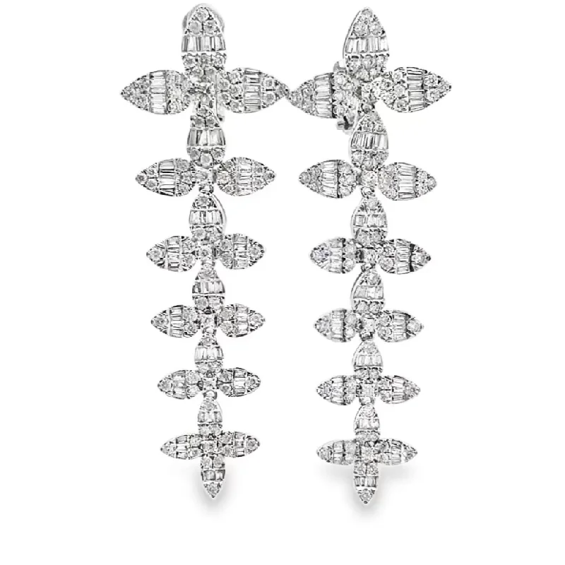 Timeless Jewelry At Special Discount Rates Graduated Flower Drop Earrings
