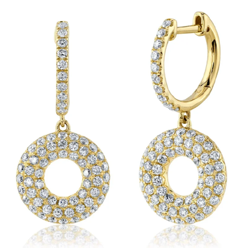 Unmissable Discounts On Timeless Jewelry Pieces Shy Creation Open Circle Pave Diamond Donut Drop Huggie Earrings