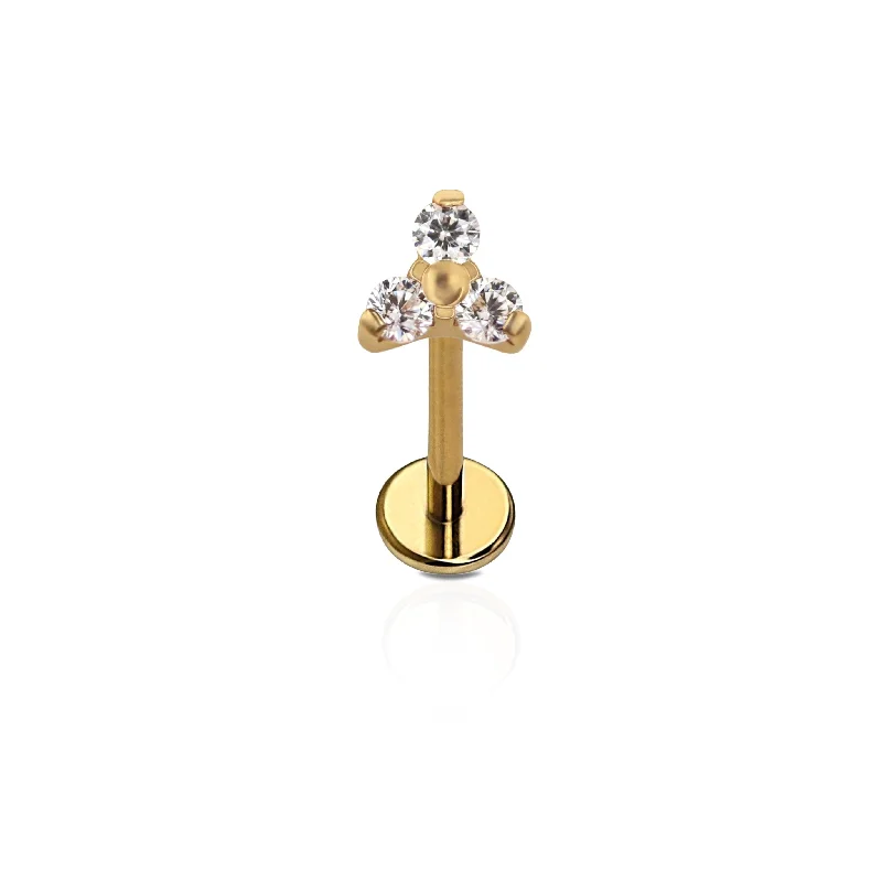 Modern Statement Jewelry For Bold Styling Love Triangle Flat Back Stud