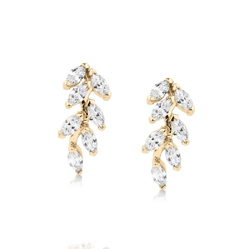 Shine Without Limits – Jewelry Sale Happening Now Marquise drop earrings with 1.4 carats* of diamond simulants in 10 carat yellow gold