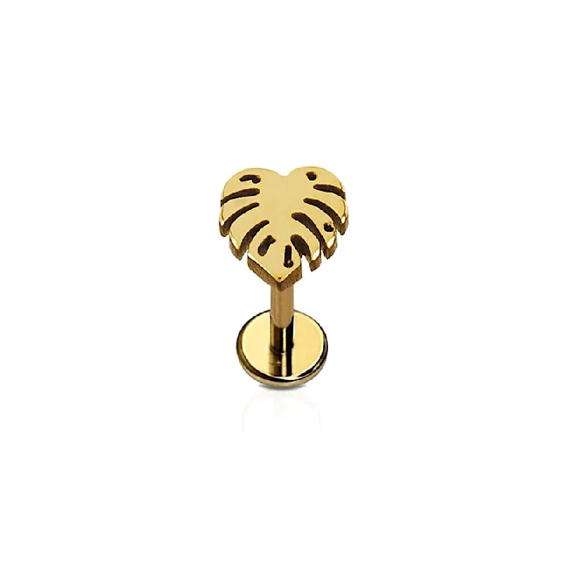 Fine Jewelry, Limited-Time Offers Available Monstera Leaf Flat Back Stud