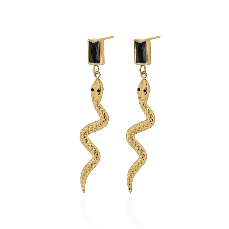 Buy More, Save More On Stunning Jewelry Pieces Noir Snake Drop Studs