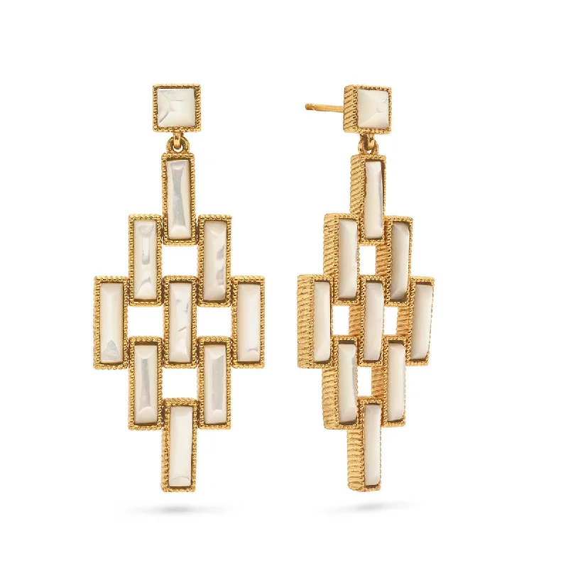 Unique Jewelry Designs Now At Discounted Rates Pathway Post Drop Earrings - MOP