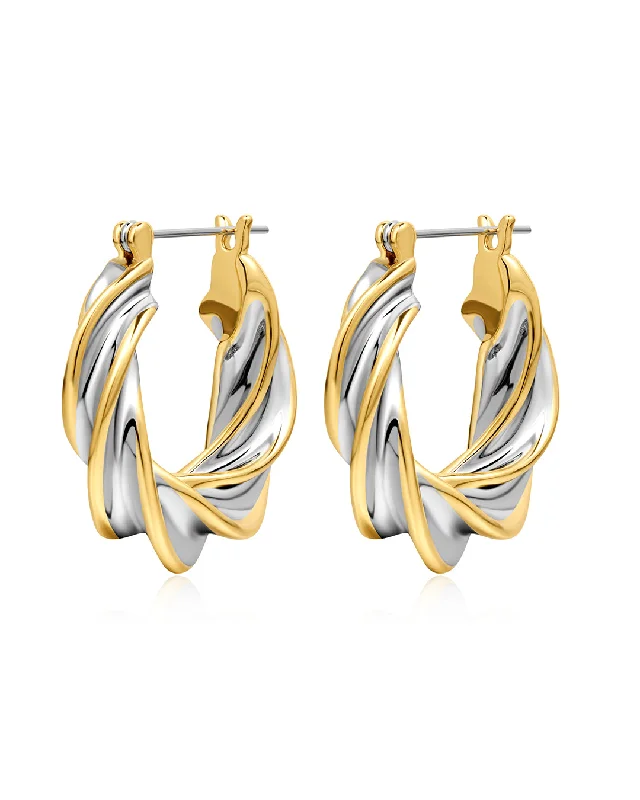 Fashion-Forward Jewelry At Incredible Prices Perry Two-Tone Hoops