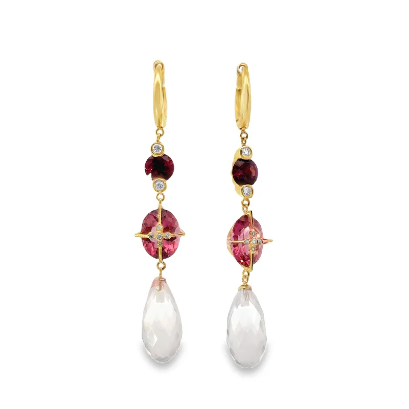 Get Your Favorite Jewelry At The Best Price Pink Gemstone Drop Earrings