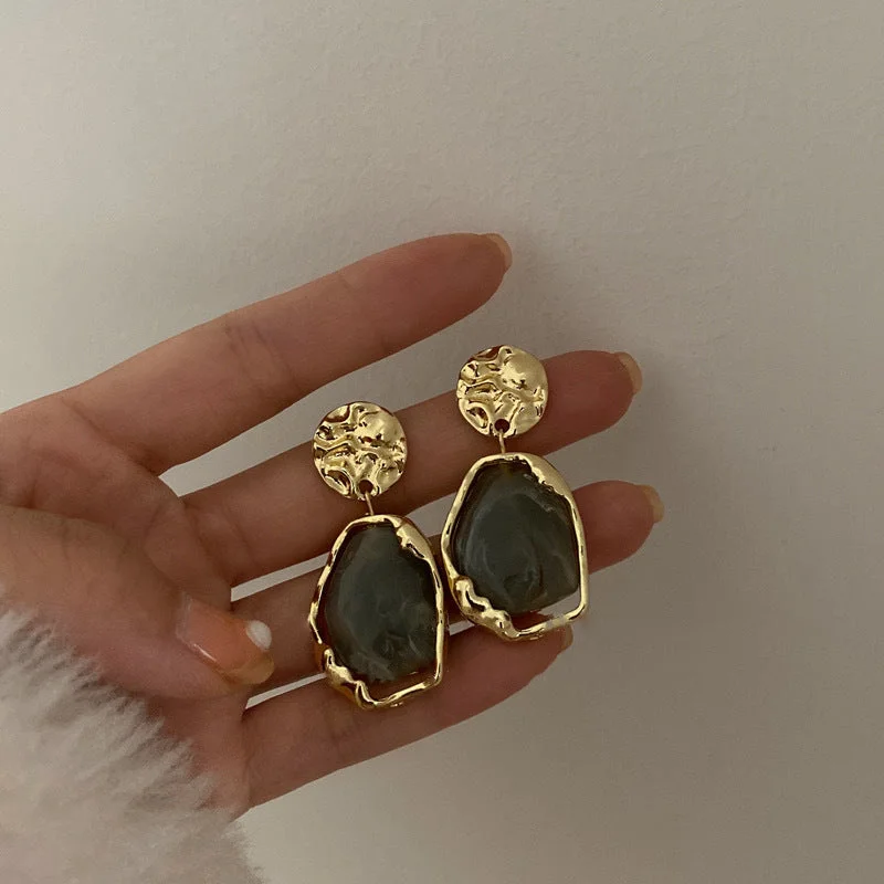 Celebrate Every Occasion With Sparkling Savings resin-artifical-marble-grey-earrings-jlt11233
