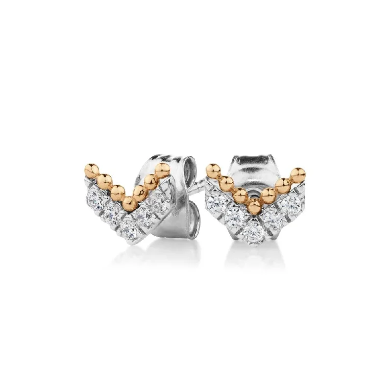Stunning Statement Jewelry, Unbeatable Discounts Round Brilliant fancy earrings in 10 carat yellow gold and sterling silver