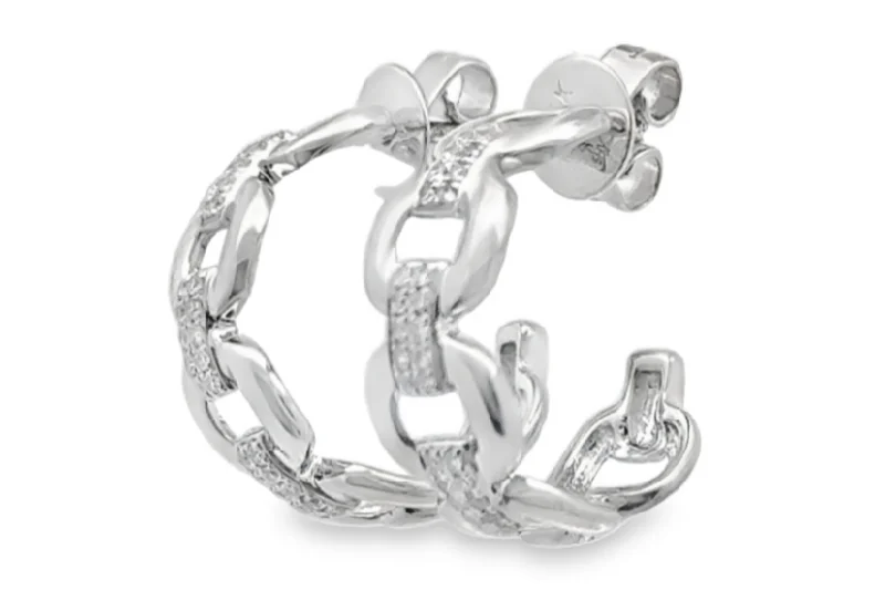 Exclusive Jewelry Bundles At Discounted Prices Shy Creation Link & Diamond Stud Huggie Earrings
