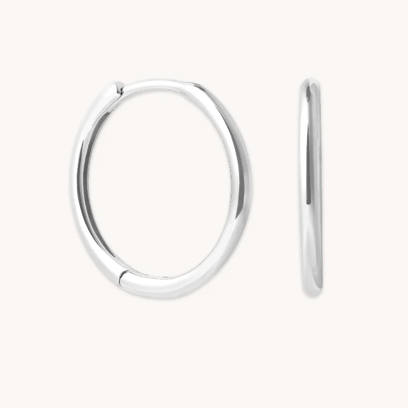Must-Have Jewelry At Unbelievable Discounts Simple 12mm Hoops in Solid White Gold