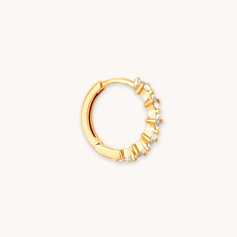 Handcrafted Jewelry Sale – Unique Designs At Low Prices Navette Hoop 11.5mm in Gold