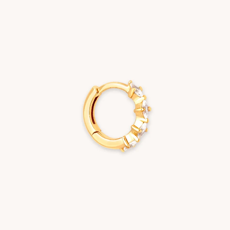 Buy More, Save More On Stunning Jewelry Designs Navette Hoop 8mm in Gold