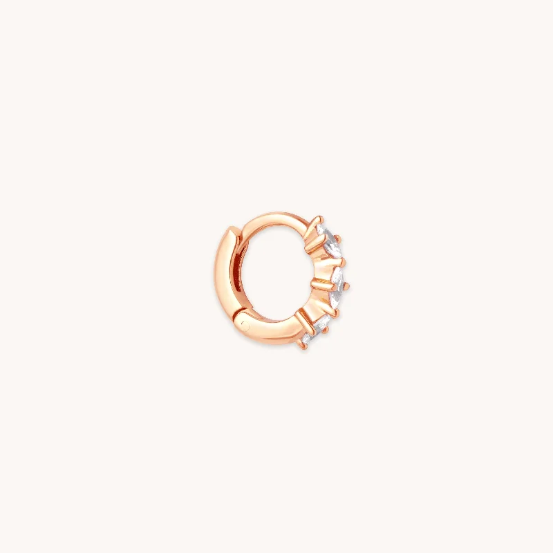 Trending Jewelry Styles Now At Limited-Time Discounts Navette Hoop 6.5mm in Rose Gold