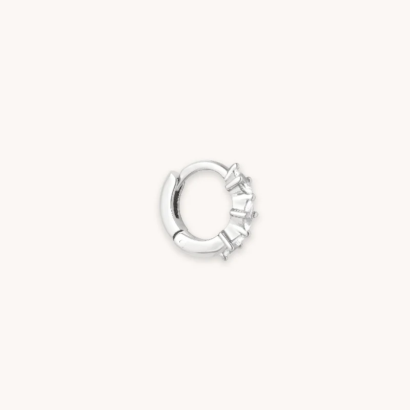 Breathtaking Jewelry, Breathtaking Prices Navette Hoop 6.5mm in Silver