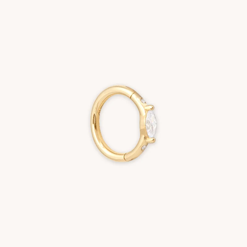 The Ultimate Jewelry Sale – Shop Premium Styles Solid Gold Marquise Piercing Hoop