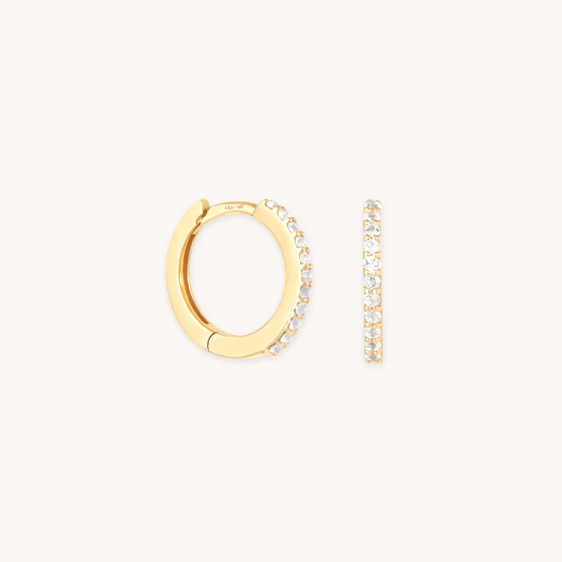 Flash Sale On Exquisite Jewelry – Don't Miss Out Topaz Hoops in Solid Gold