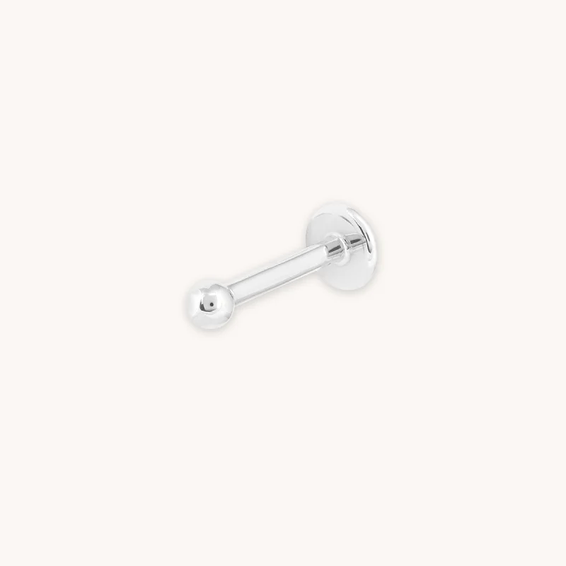 Discounted Jewelry For A Glamorous Look Solid White Gold Small Ball Piercing Stud