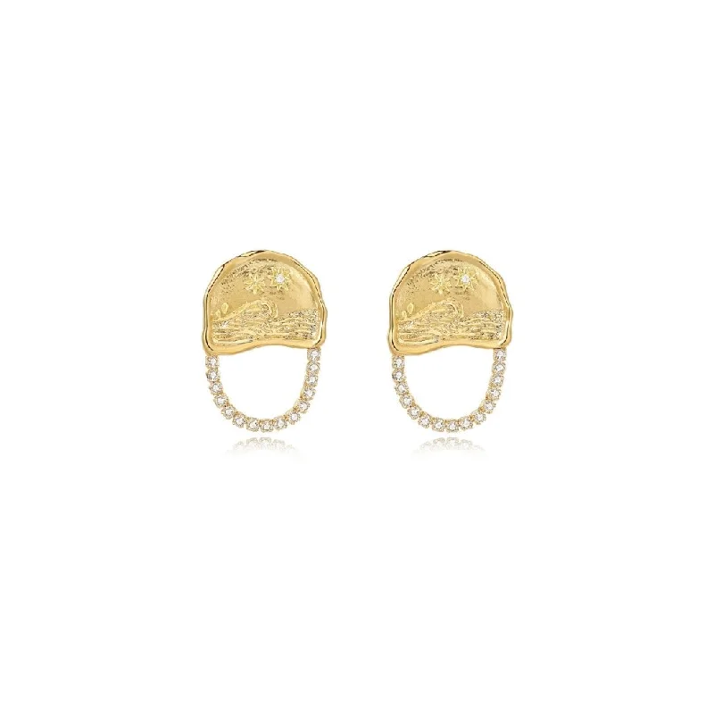 Exclusive Jewelry Sale – Shine For Less Story Earrings - Solid Gold
