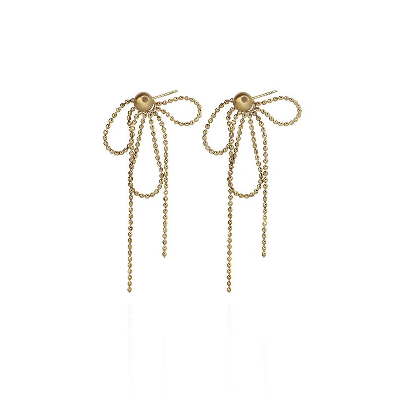 Big Discounts On Elegant Jewelry Collections Mistletoe Bow Earrings