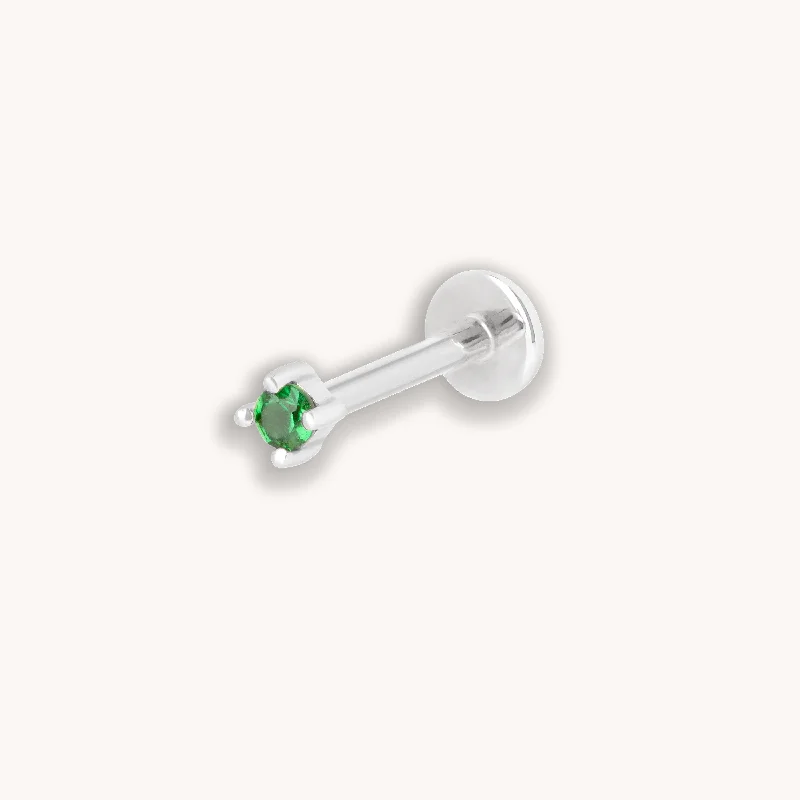 Last Chance To Grab Your Favorite Jewelry At A Discount Tsavorite Claw Set Piercing Stud in Solid White Gold Last Chance To Grab Your Favorite Jewelry At A Discount Tsavorite Claw Set Piercing Stud in Solid White Gold