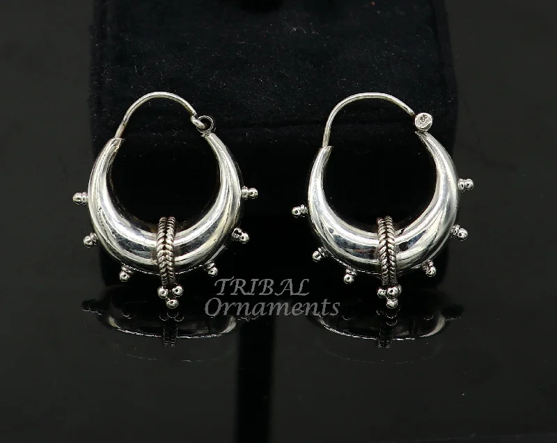 Get Your Favorite Jewelry At The Best Price Vintage style 925 sterling silver handmade unique traditional cultural ethnic hoops earring bali for men's/girl's best dancing jewelry s1125 Get Your Favorite Jewelry At The Best Price Vintage style 925 sterling silver handmade unique traditional cultural ethnic hoops earring bali for men's/girl's best dancing jewelry s1125