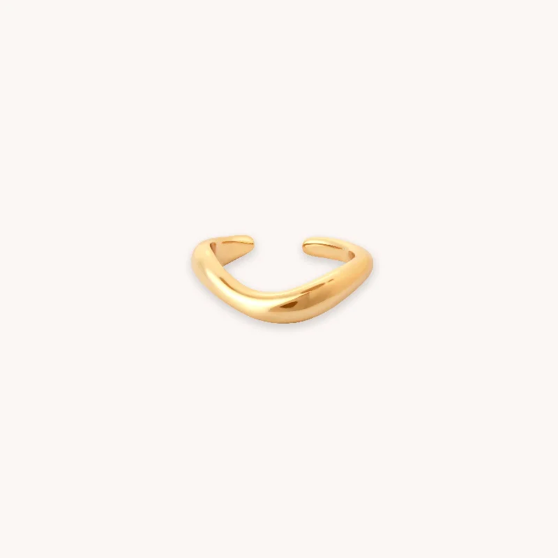 Last Chance To Shop High-End Jewelry At Markdown Prices Wave Ear Cuff in Gold