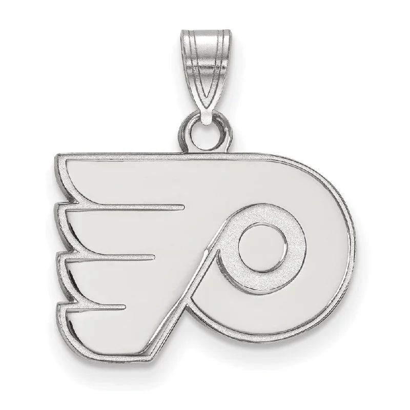 10k White Gold NHL Philadelphia Flyers Small Pendant