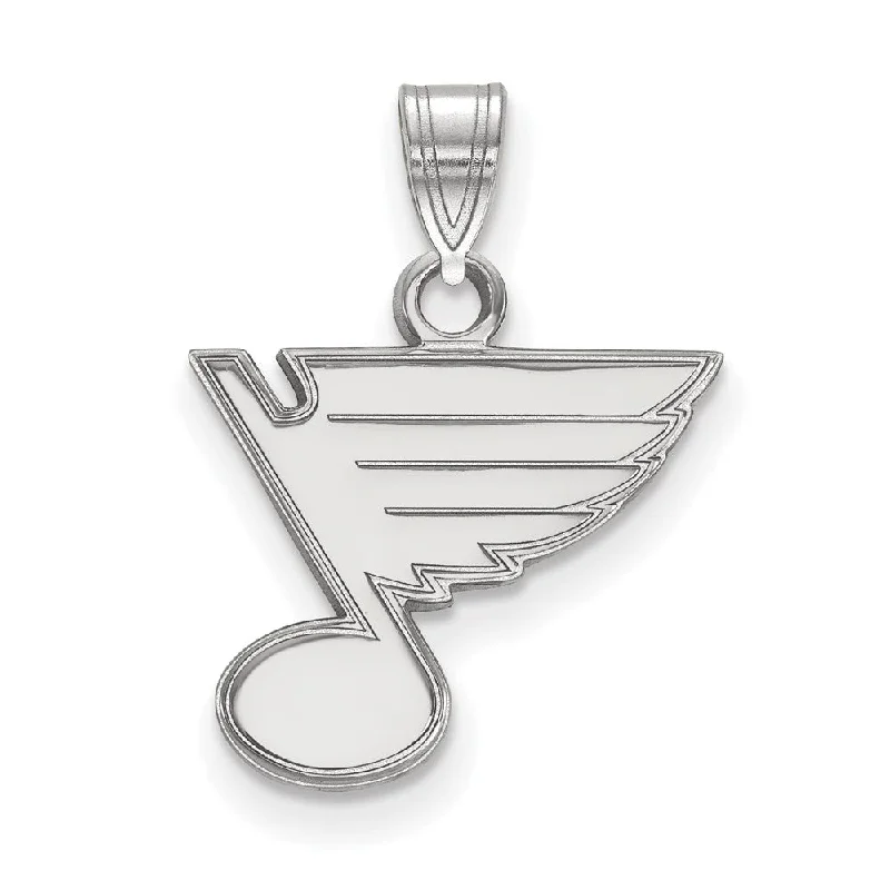 10k White Gold NHL St. Louis Blues Small Pendant