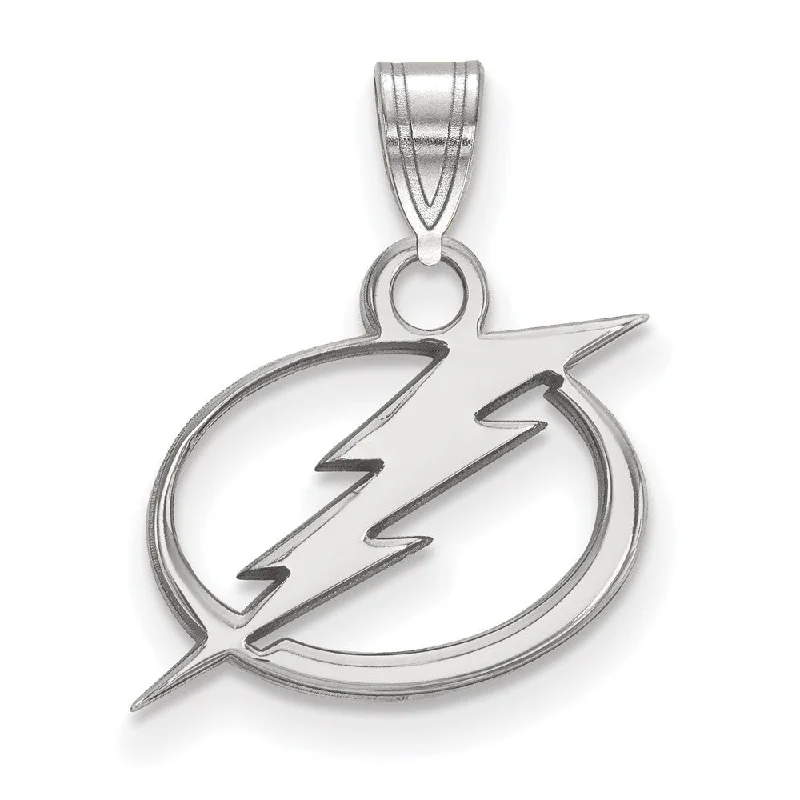 10k White Gold NHL Tampa Bay Lightning Small Pendant