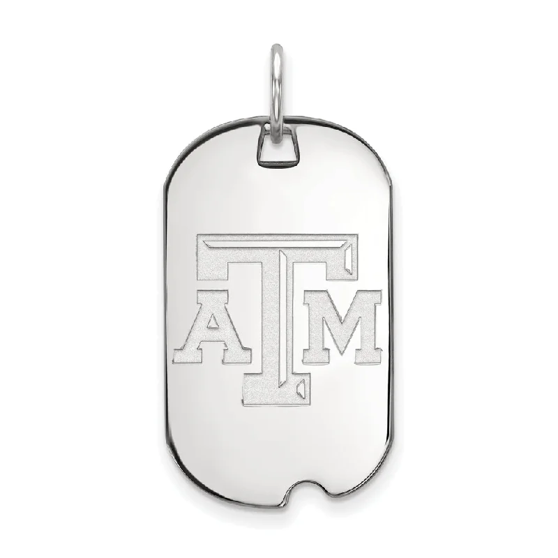 Shop Fine Jewelry With Amazing Deals 10k White Gold Texas A&M U. Dog Tag Pendant