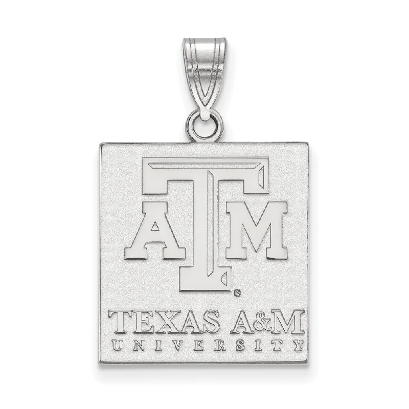Shop Jewelry That Shines Without The High Price 10k White Gold Texas A&M U. Large Pendant