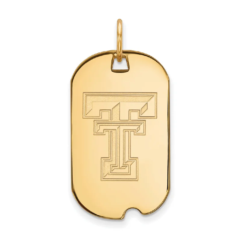 Shop High-Quality Jewelry At Jaw-Dropping Discounts 10k Yellow Gold Texas Tech U. Dog Tag Pendant