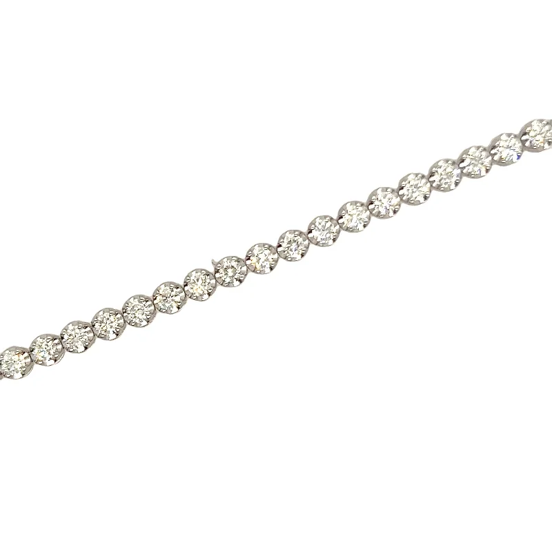 Grab Exquisite Jewelry At The Lowest Prices 14K White Gold Diamond Tennis Bracelet - 4.86cw