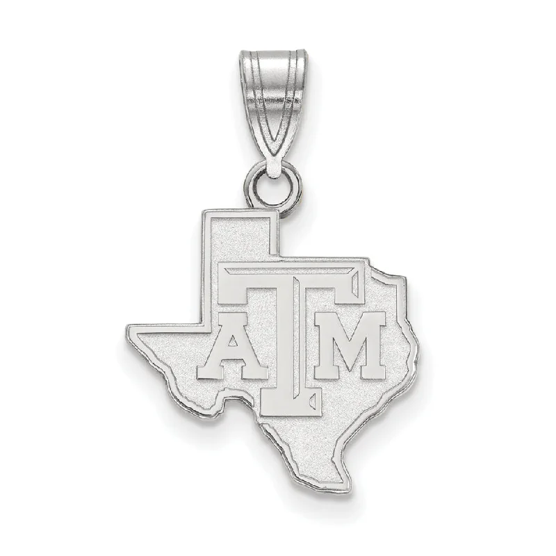 Limited-Stock Jewelry Sale – Once It's Gone, It's Gone 14k White Gold Texas A&M U. Medium Logo Pendant